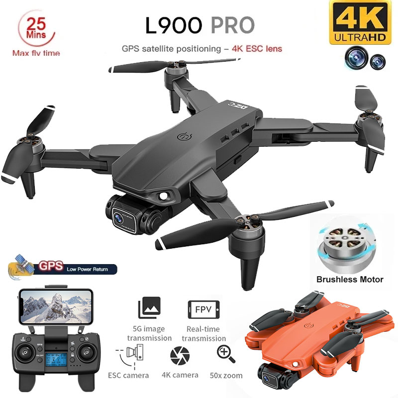 Квадрокоптер L900 Pro складной – обзор и цена Drone Gimbal Brushless